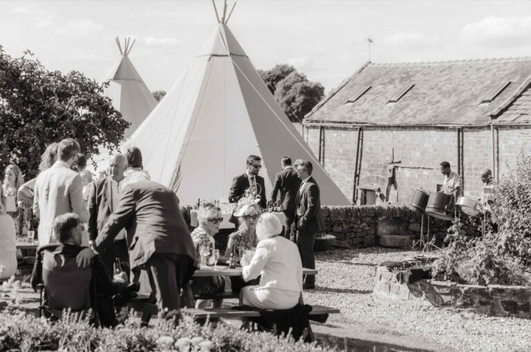 Garden wedding celebration at Toft Estate, Staffordshire