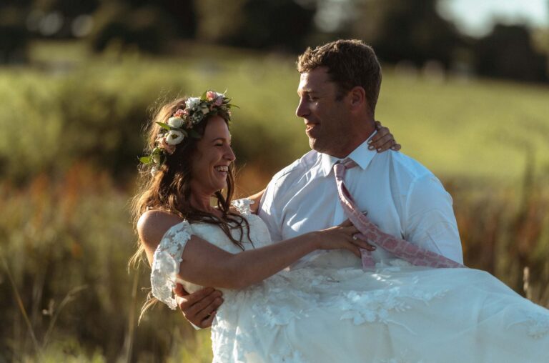 Bride and groom at Toft Estate, a small wedding reception venue in the Peak District