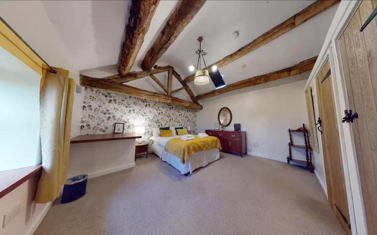 Chels Barn bedroom at Toft Estate, Peak District