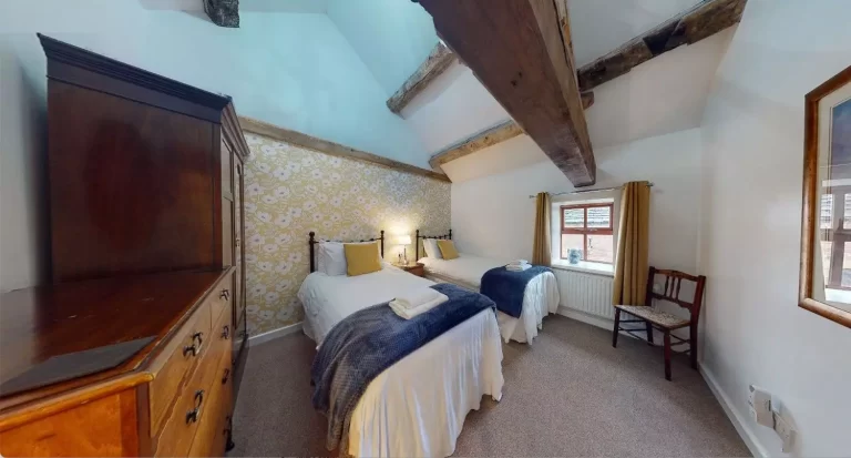 Toft Barn bedroom at Toft Estate, Peak District