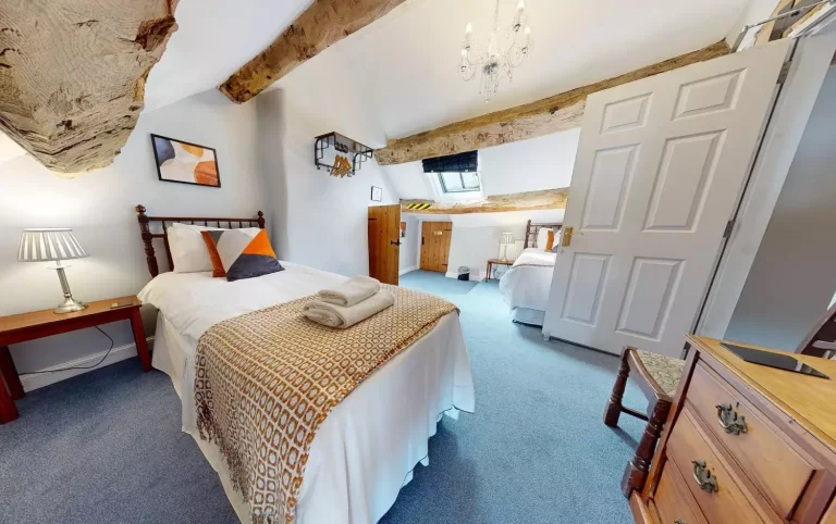 Toft Hall bedroom at Toft Estate, Peak District