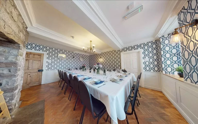 Toft Hall dining room at Toft Estate, Peak District