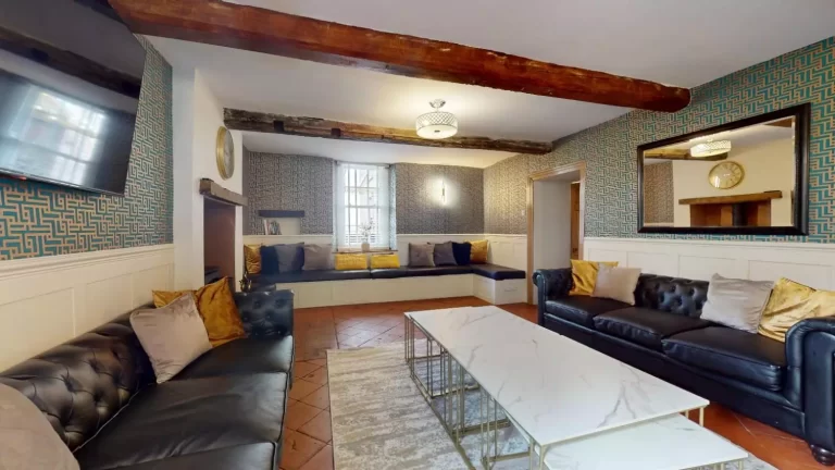 Toft Hall living room at Toft Estate, Peak District