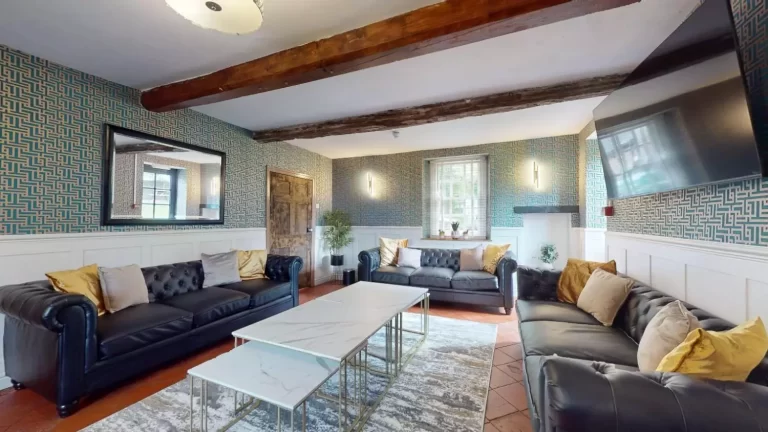 Toft Hall living room at Toft Estate, Peak District